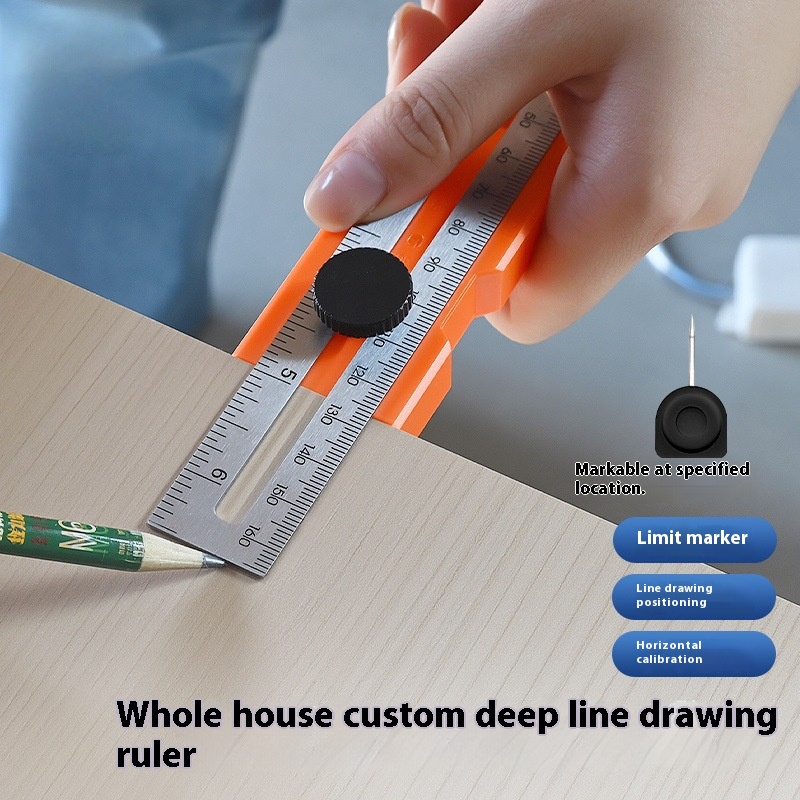 Woodworking Classes - Multi-role Depth Measuring Ruler Adjustable Woodworking