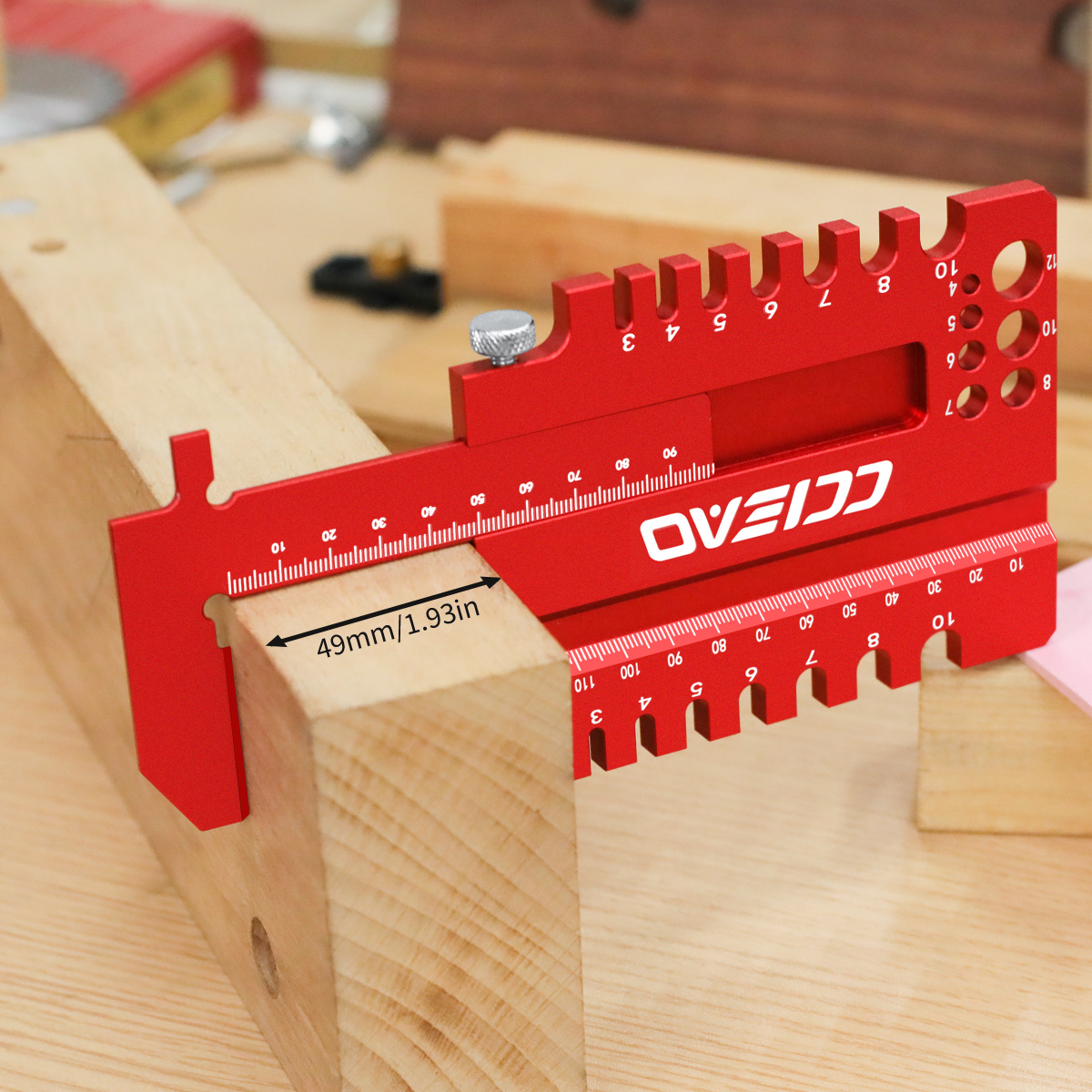 Woodworking Multi Tool - Woodworking Multi-Function Measuring Ruler, Aluminum Alloy
