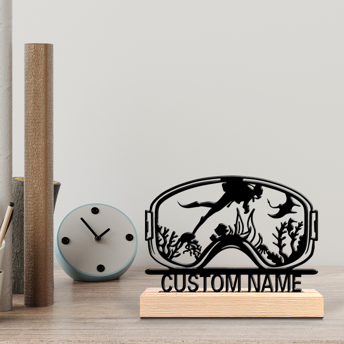 Woodworking Room - 1pc Cute Personalized Custom Diving Wooden