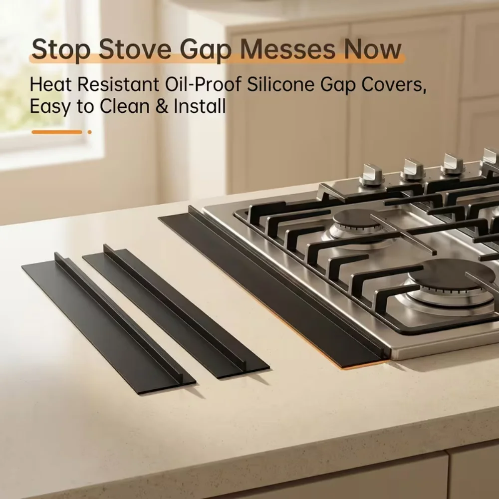 Woodworking Oil - 2PCS Silicone Gap Strip, Kitchen Gas