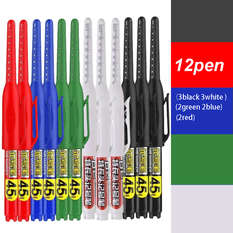 Woodworking Oil - 12PCS Long Head Marker Pens Set,