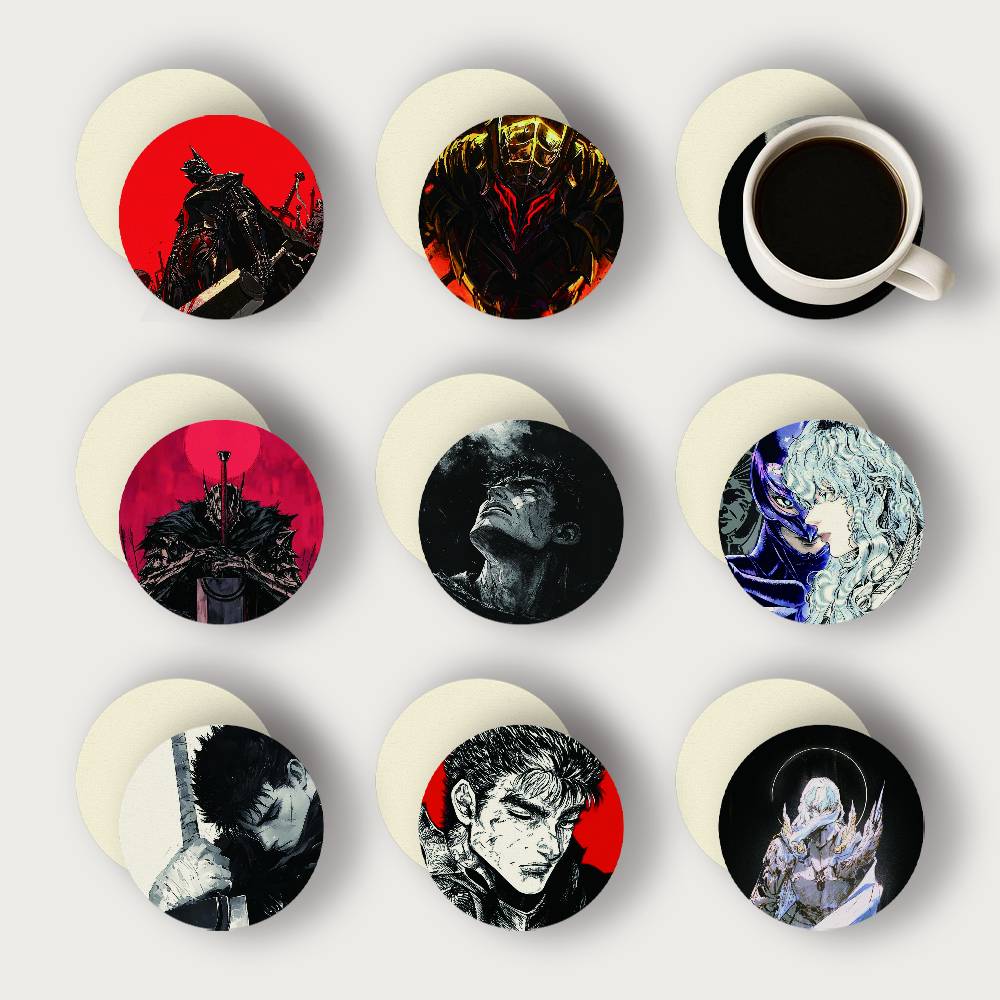 Woodworking Room - Anime B-Berserk 2D Wooden Coasters Heat