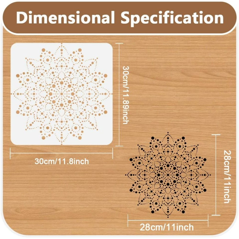 Dot Mandala Stencil Template 1 - Woodworking Room recension och pris