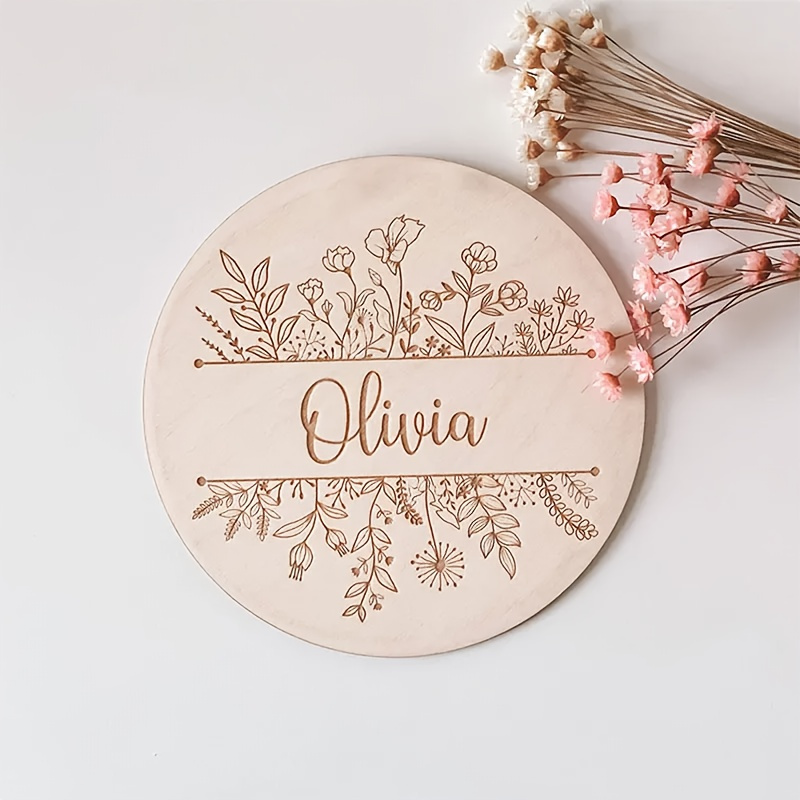 Personalized Floral Engraved N - Woodworking Room recension och pris