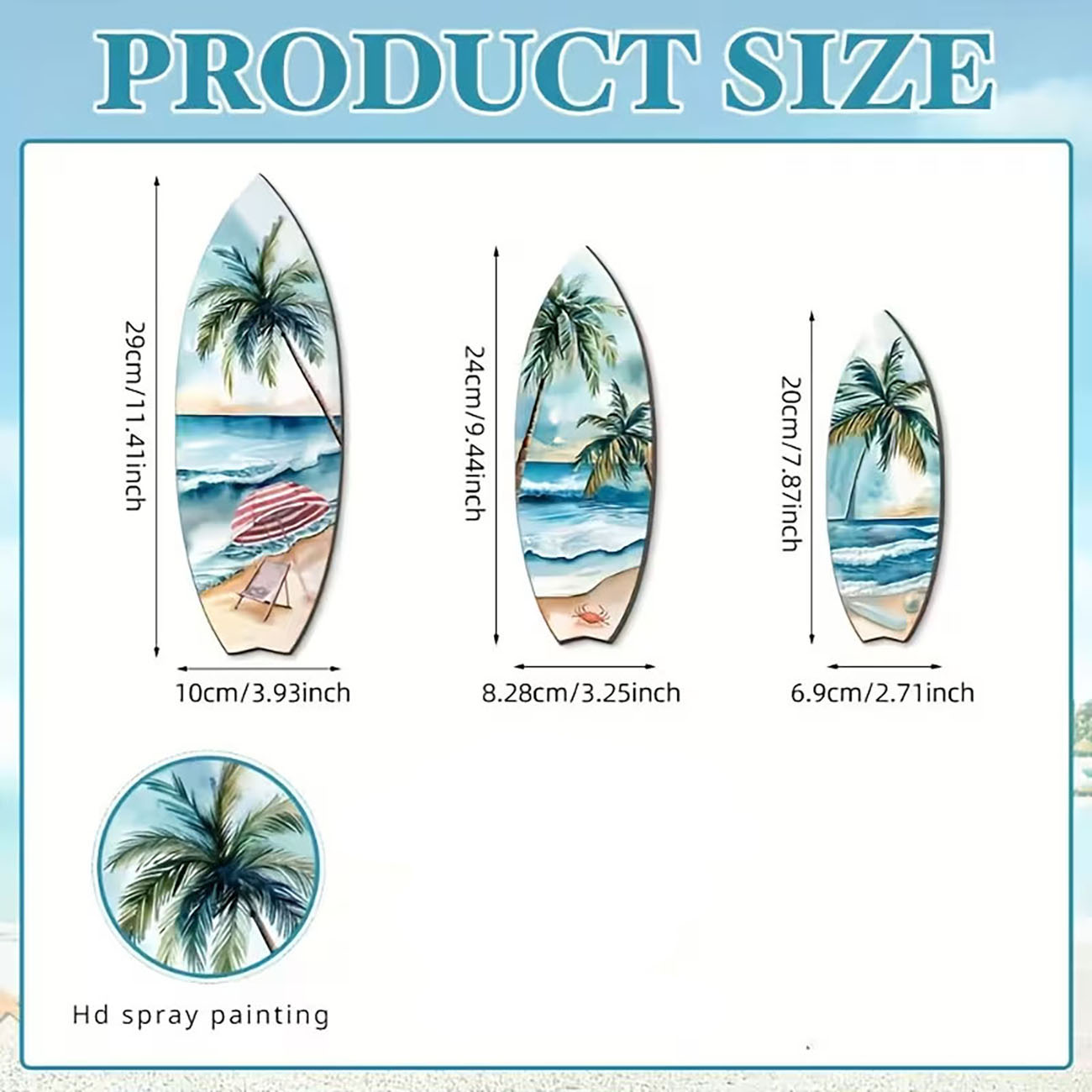 3pcs Ocean View Surfboard Wood - Woodworking Room recension och pris
