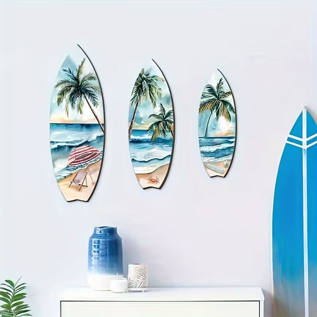 3pcs Ocean View Surfboard Wood - Woodworking Room recension och pris