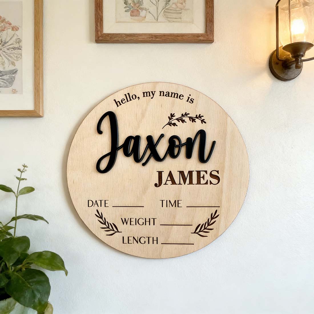 1Pc Custom Baby Announcement S - Woodworking Jobs recension och pris