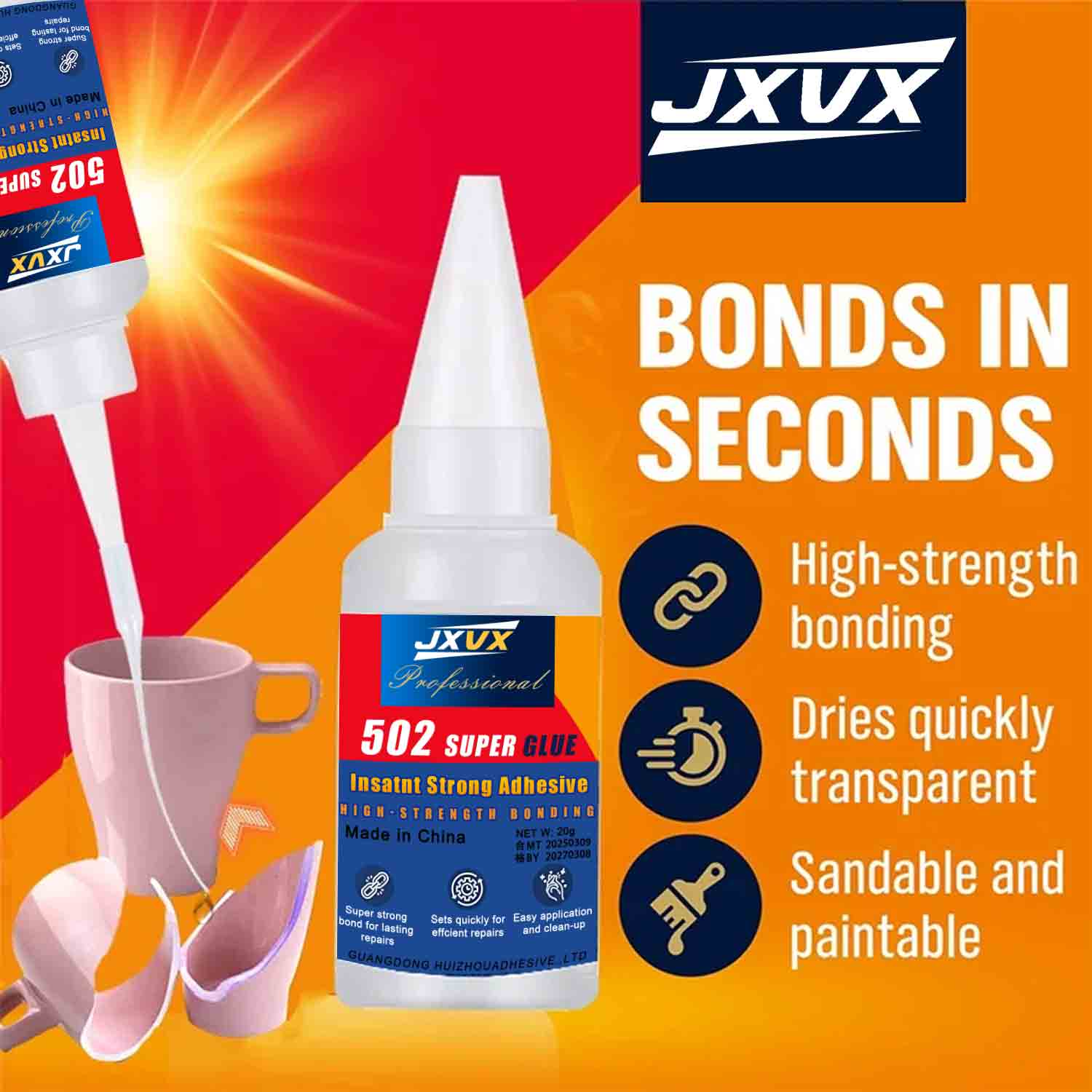 JXVX 1-5 PCs Super glue 502 Hi - Woodworking Quick Glue recension och pris