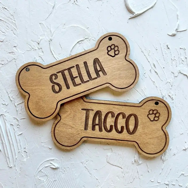 5PCS Custom Wooden Dog Tag - P - Woodworking Jobs recension och pris
