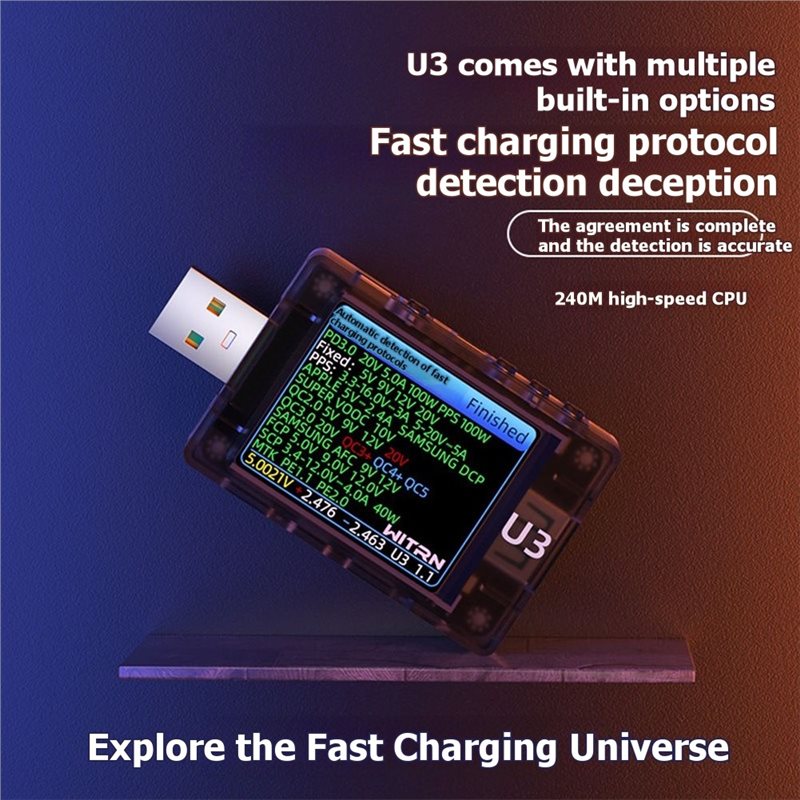 ABUI-USB Tester U3 3.1 PD Deco - Woodworking Qc recension och pris