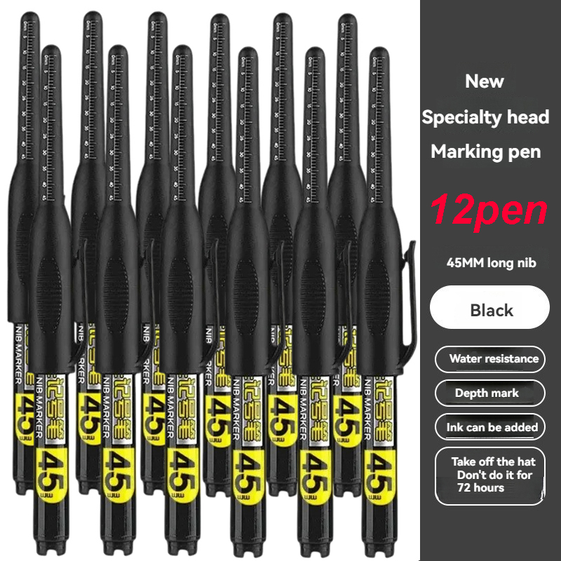 12PCS Long Head Marker Pens Se - Woodworking Oil recension och pris