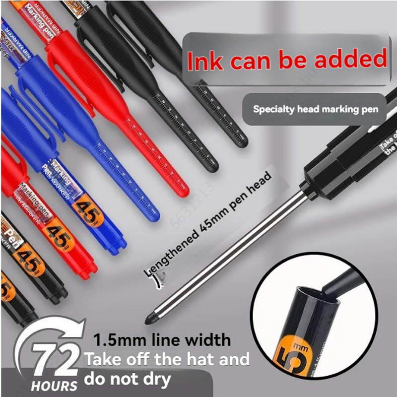 12PCS Long Head Marker Pens Se - Woodworking Oil recension och pris