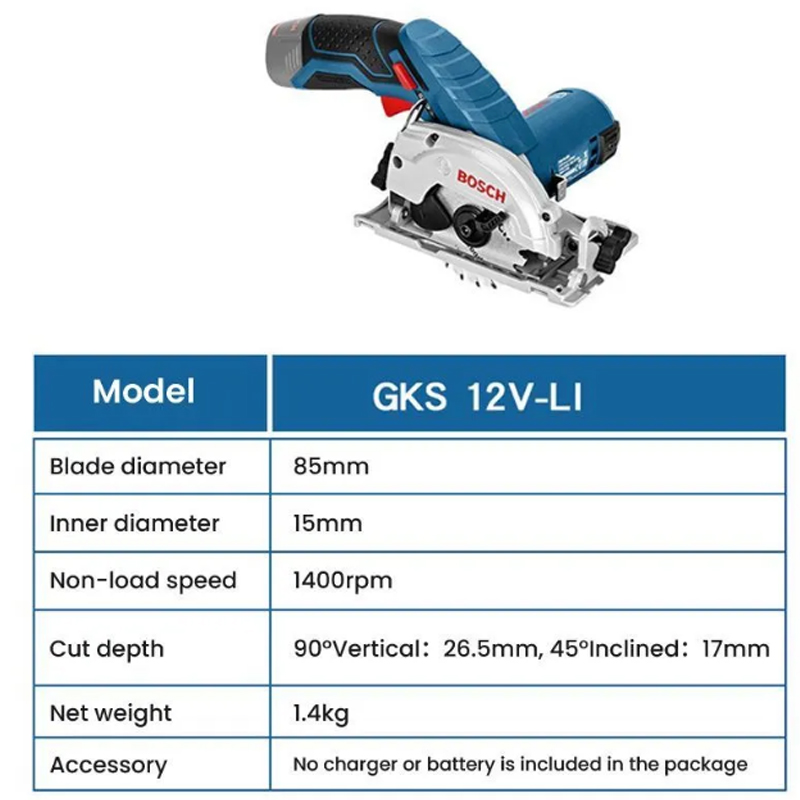 BOSCH GKS 12V-LI Electric Circ - Woodworking Saw recension och pris