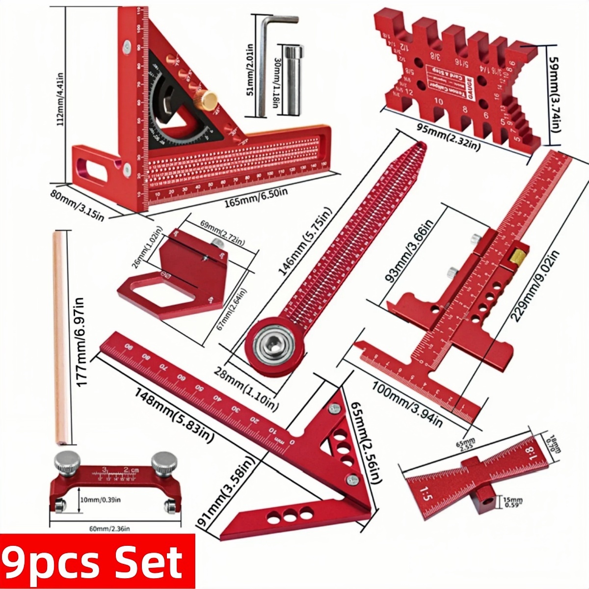 9pcs/10pcs Woodworking Measuri - Woodworking Plans Free recension och pris