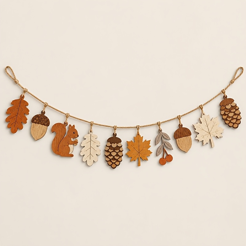 Autumn Wooden Garland Squirrel - Woodworking Room recension och pris