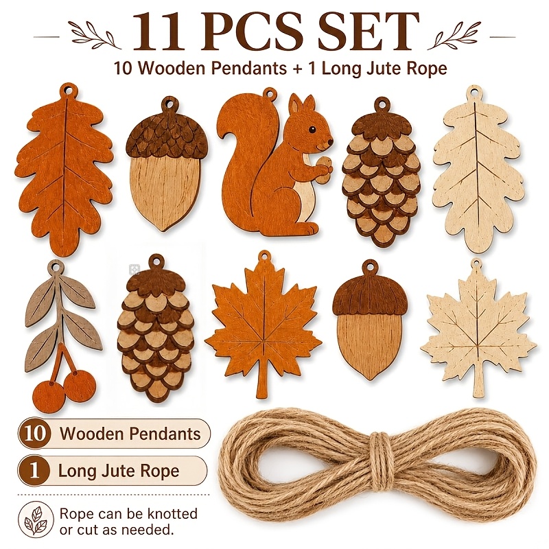 Autumn Wooden Garland Squirrel - Woodworking Room recension och pris