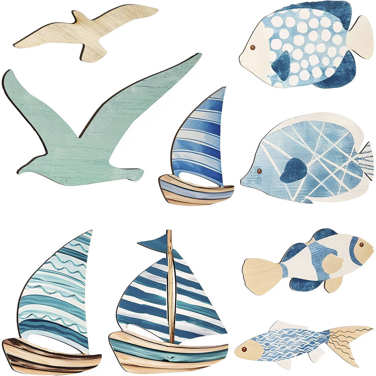 9Pcs Tropical Fish Seagull Sai - Woodworking Room recension och pris