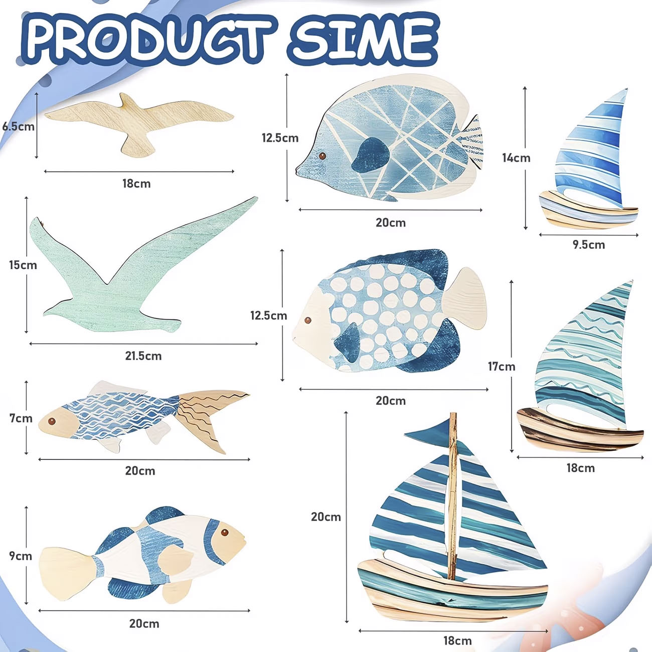 9Pcs Tropical Fish Seagull Sai - Woodworking Room recension och pris