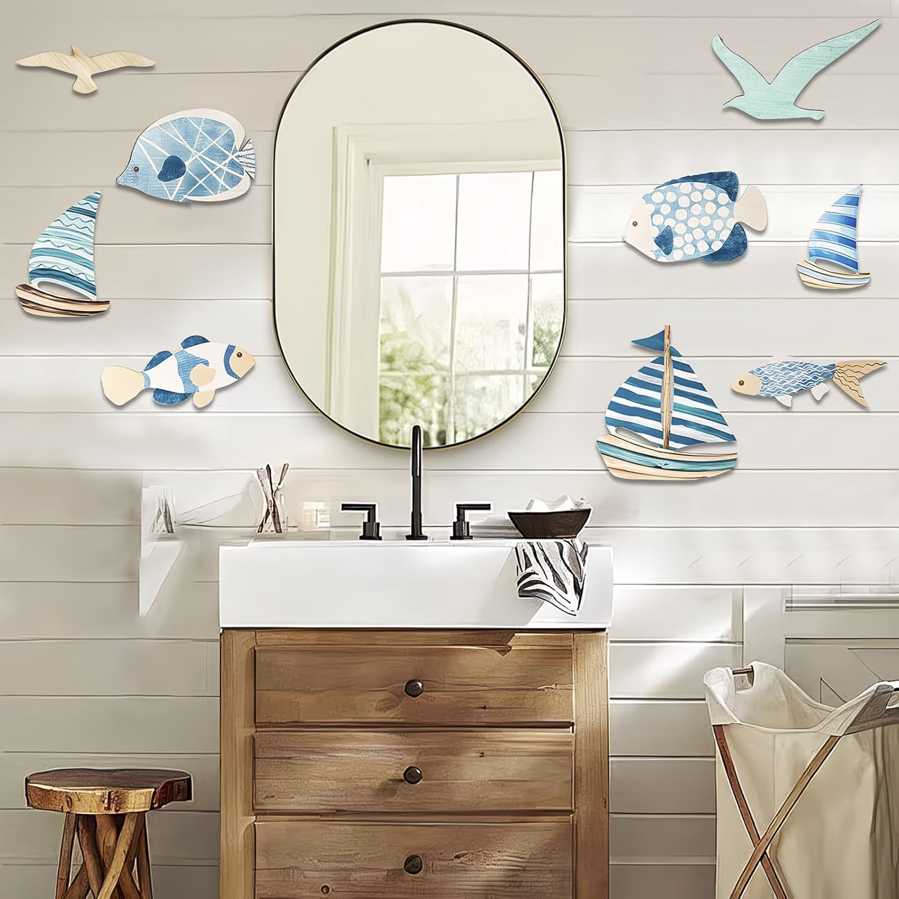 9Pcs Tropical Fish Seagull Sai - Woodworking Room recension och pris