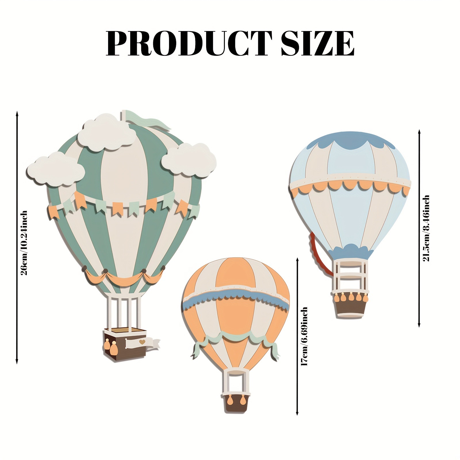 3D Cute Colorful Hot Air Ballo - Woodworking Room recension och pris