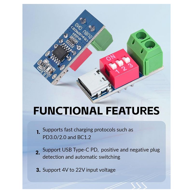 A84X-USB-C PD Trigger Board Mo - Woodworking Qc recension och pris