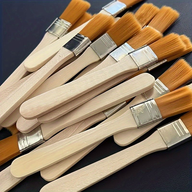 10Pcs Wooden Handle Nylon Bris - Woodworking Oil recension och pris