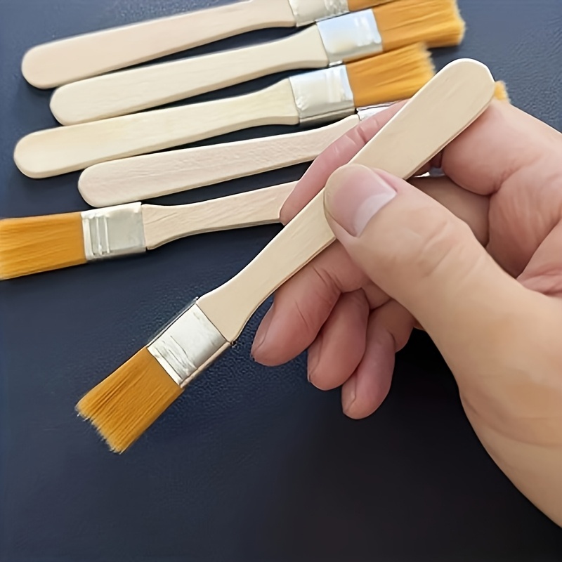 10Pcs Wooden Handle Nylon Bris - Woodworking Oil recension och pris